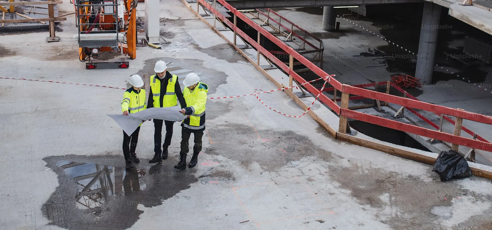 Construction workers at jobsite